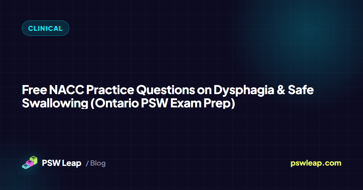 Free NACC Dysphagia Practice Questions — PSW Exam | PSW Leap